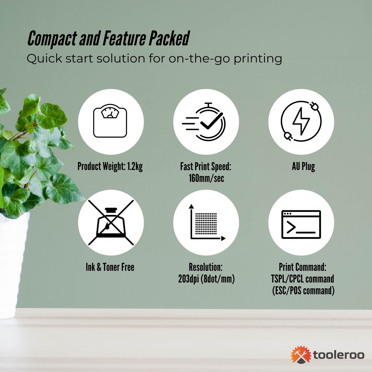 Bluetooth Thermische Labelprinter | USB & Draadloos | 203 DPI
