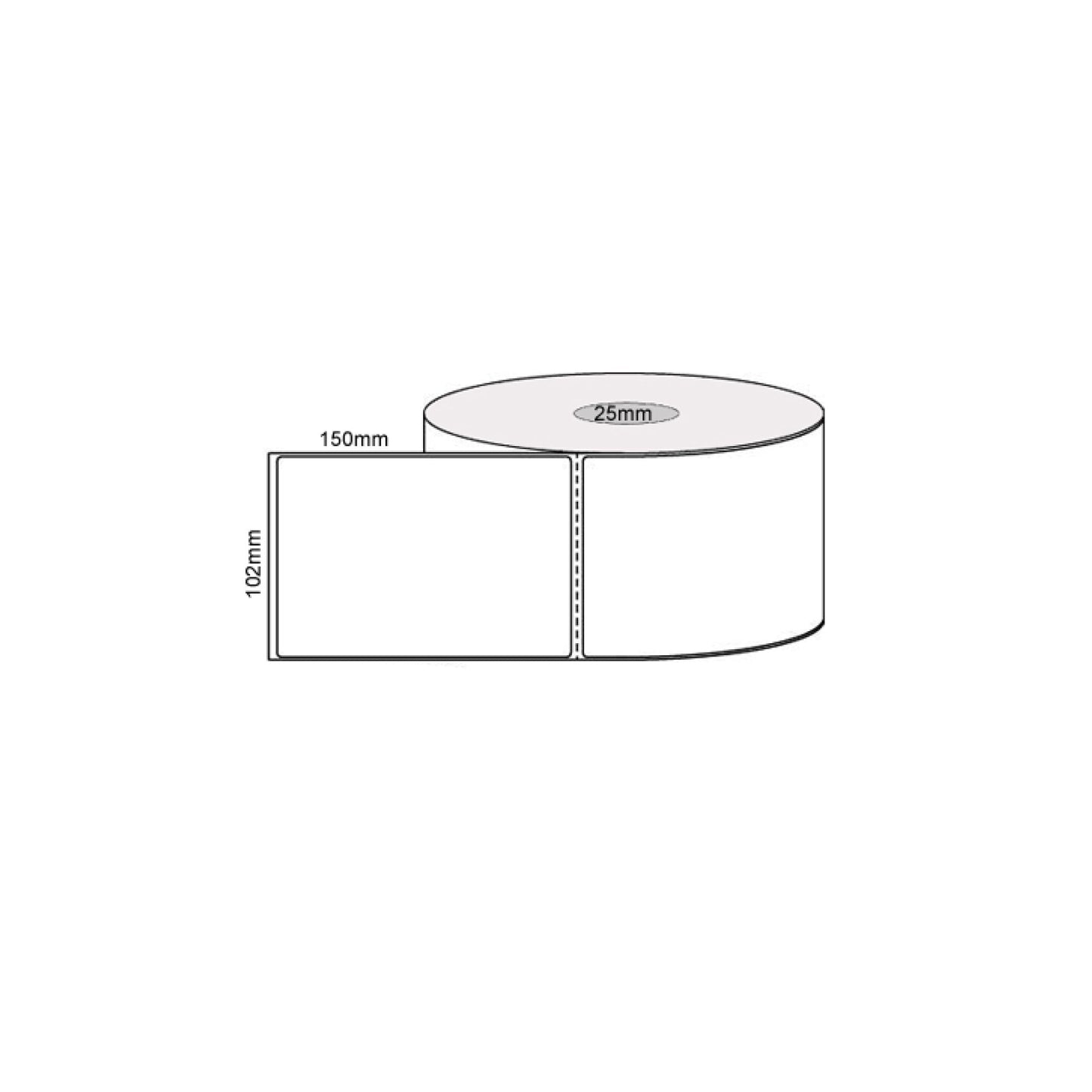 Thermische Verzendlabels 102 x 150 mm | 400 stuks per rol