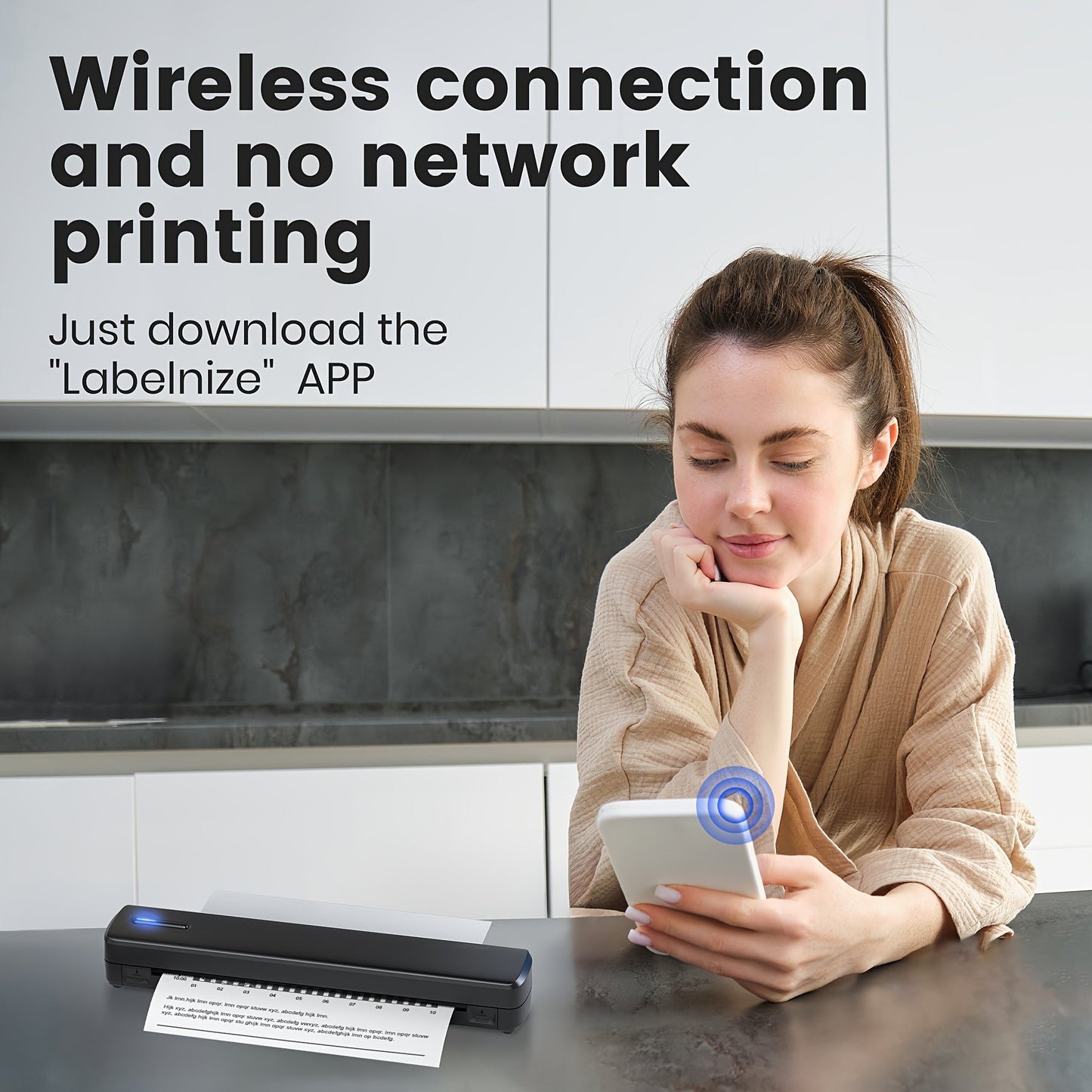 D810 Draadloze A4 Thermische Printer | Bluetooth | Mobiel