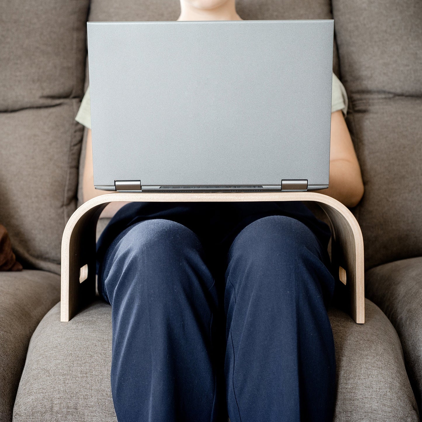 Houten Laptoptafel met Ventilatie | Opvouwbaar | In Hoogte Verstelbaar